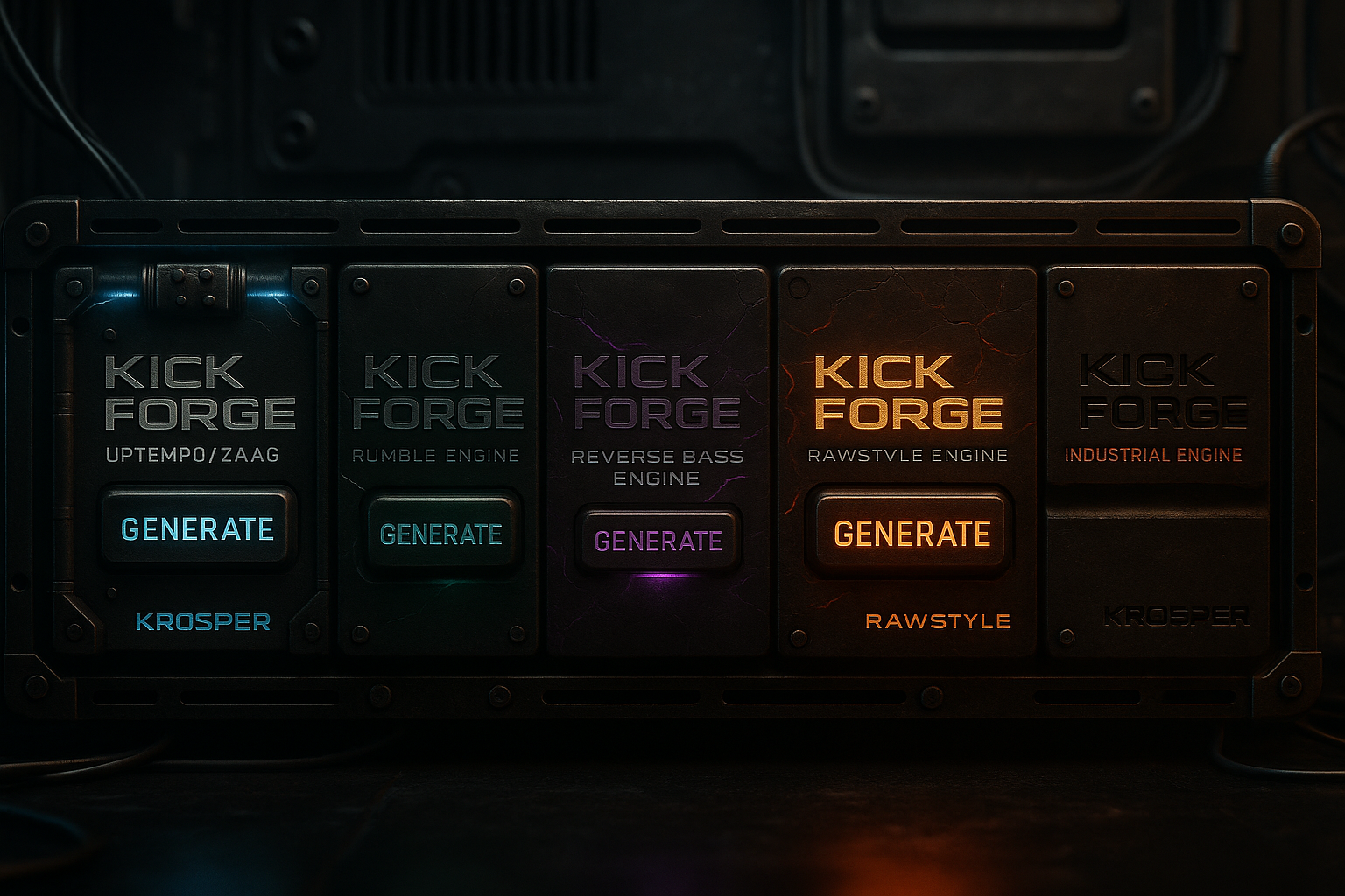 KickForge rack visuals