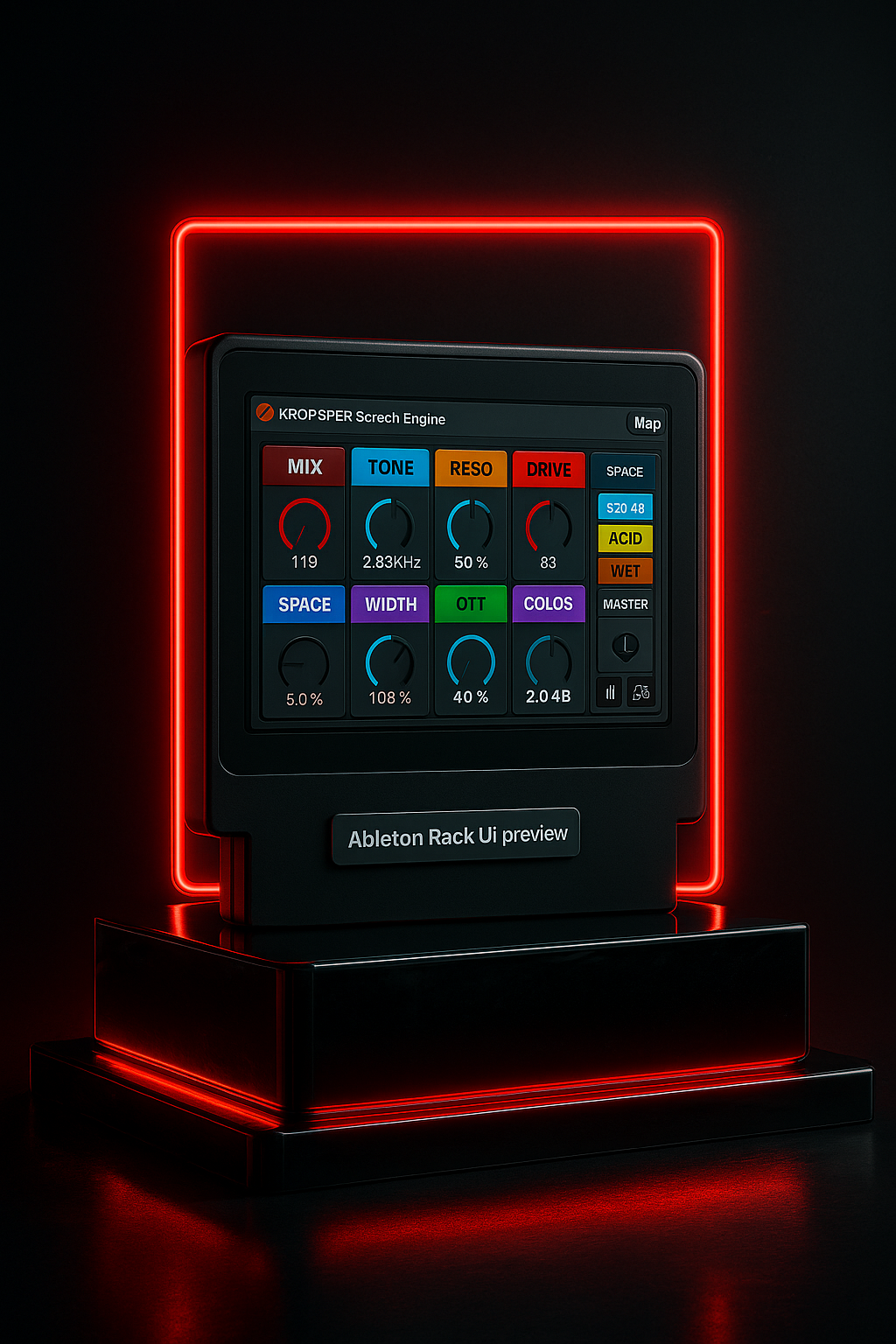 KROSPER Screech Engine UI mockup